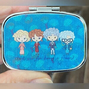 Golden Girls Thank You For Being A Friend 2 Compartment Pill Box Container NEW